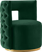 Lounge style rounded back tufted velvet accent chair by Meridian additional picture 3
