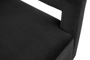 Square black velvet contemporary chair w/ gold by Meridian additional picture 4