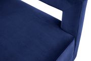 Square navy velvet contemporary chair w/ gold by Meridian additional picture 4