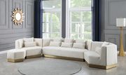 Modular design / gold base contemporary sofa by Meridian additional picture 11