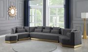 Modular design / gold base contemporary sofa by Meridian additional picture 12