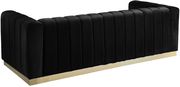 Low-profile contemporary velvet sofa in black by Meridian additional picture 4
