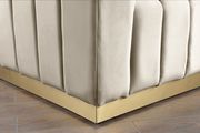 Low-profile contemporary velvet sofa in cream by Meridian additional picture 2