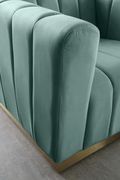 Low-profile contemporary velvet sofa in mint green by Meridian additional picture 11