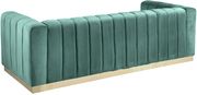 Low-profile contemporary velvet sofa in mint green by Meridian additional picture 6