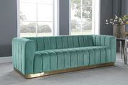 Low-profile contemporary velvet sofa in mint by Meridian additional picture 8