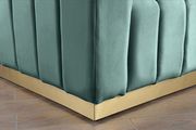 Low-profile contemporary velvet sofa in mint green by Meridian additional picture 10