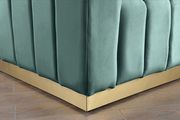 Low-profile contemporary velvet chair in mint by Meridian additional picture 2