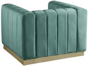 Low-profile contemporary velvet chair in mint by Meridian additional picture 5