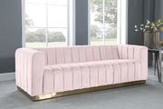 Low-profile contemporary velvet sofa in pink by Meridian additional picture 3