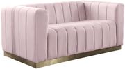 Low-profile contemporary velvet sofa in pink by Meridian additional picture 6