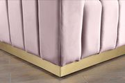 Low-profile contemporary velvet sofa in pink by Meridian additional picture 7