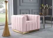 Low-profile contemporary velvet sofa in pink by Meridian additional picture 10
