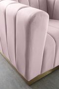 Low-profile contemporary velvet chair in pink by Meridian additional picture 3