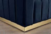 Low-profile contemporary velvet sofa in navy by Meridian additional picture 8