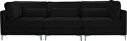 3pcs modular sofa in black velvet w/ gold legs by Meridian additional picture 5