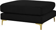 Ottoman in black velvet by Meridian additional picture 2