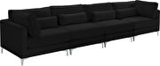 4pcs modular sofa in black velvet w/ gold legs by Meridian additional picture 3