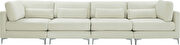 4pcs modular sofa in cream velvet w/ gold legs by Meridian additional picture 3