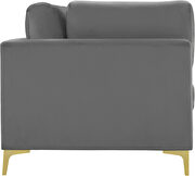4pcs modular sofa in gray velvet w/ gold legs by Meridian additional picture 7