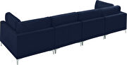 4pcs modular sofa in navy velvet w/ gold legs by Meridian additional picture 4