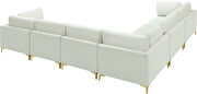 6pcs modular sectional in cream velvet w/ gold legs by Meridian additional picture 4