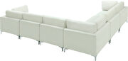 6pcs modular sectional in cream velvet w/ gold legs by Meridian additional picture 7