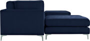 6pcs modular sectional in navy velvet w/ gold legs by Meridian additional picture 4