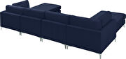 6pcs modular sectional in navy velvet w/ gold legs by Meridian additional picture 5