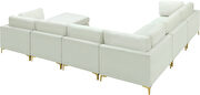 7pcs modular sectional in cream velvet w/ gold legs by Meridian additional picture 5