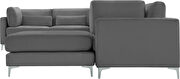 7pcs modular sectional in gray velvet w/ gold legs by Meridian additional picture 4