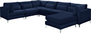 7pcs modular sectional in navy velvet w/ gold legs by Meridian additional picture 2