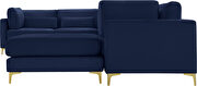 7pcs modular sectional in navy velvet w/ gold legs by Meridian additional picture 3