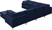 7pcs modular sectional in navy velvet w/ gold legs by Meridian additional picture 5