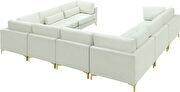 8pcs modular sectional in cream velvet w/ gold legs by Meridian additional picture 4