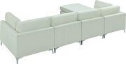 5pcs modular sectional in cream velvet w/ gold legs by Meridian additional picture 5
