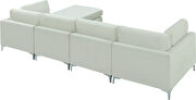 5pcs modular sectional in cream velvet w/ gold legs by Meridian additional picture 6