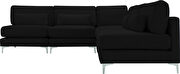 5pcs modular sectional in black velvet w/ gold legs by Meridian additional picture 5