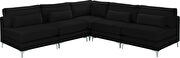 5pcs modular sectional in black velvet w/ gold legs by Meridian additional picture 6