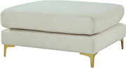 Cream velvet ottoman by Meridian additional picture 4
