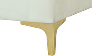 Cream velvet ottoman by Meridian additional picture 7