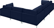 5pcs modular sectional in navy velvet w/ gold legs by Meridian additional picture 5