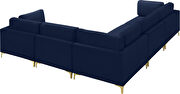 5pcs modular sectional in navy velvet w/ gold legs by Meridian additional picture 6