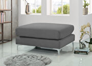 Gray velvet ottoman by Meridian additional picture 4