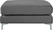 Gray velvet ottoman by Meridian additional picture 6