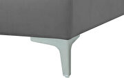 Gray velvet ottoman by Meridian additional picture 8