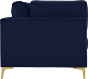 3pcs modular sofa in navy velvet w/ gold legs by Meridian additional picture 3
