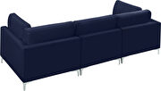 3pcs modular sofa in navy velvet w/ gold legs by Meridian additional picture 5