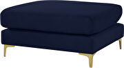 Navy blue velvet ottoman by Meridian additional picture 2