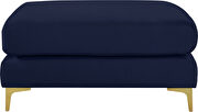 Navy blue velvet ottoman by Meridian additional picture 5